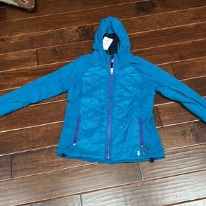 Smartwool Women's Teal Hooded Quilted Puffer Jacket